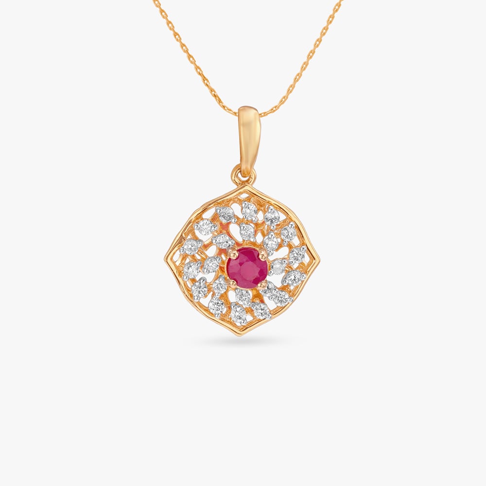 Lattice Charm Diamond Pendant,,hi-res image number null