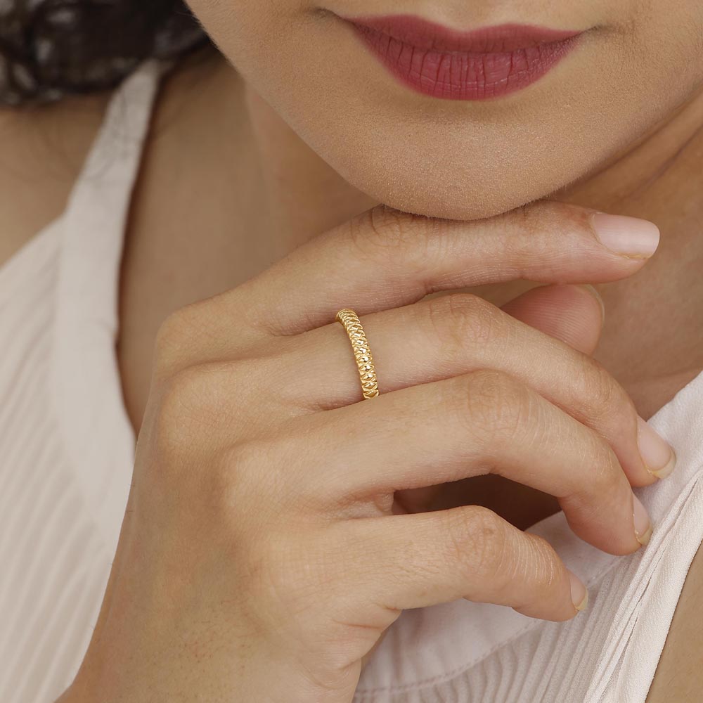 Bold Edge Gold Ring,,hi-res image number null