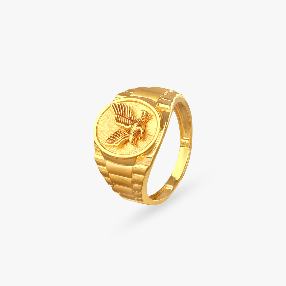 Eagle Rise Gold Ring for Men,,hi-res image number null