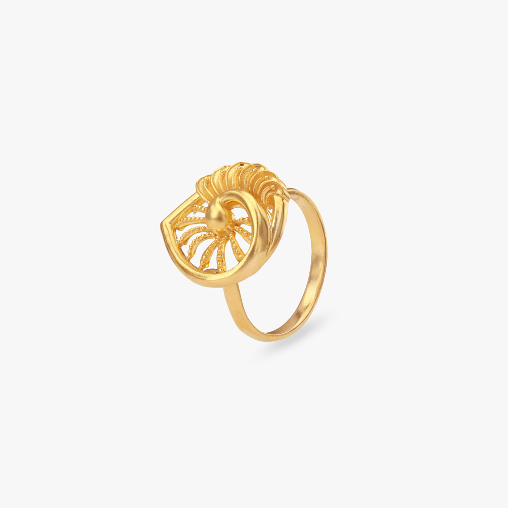 Mahodadhi Crest Gold Ring,,hi-res image number null