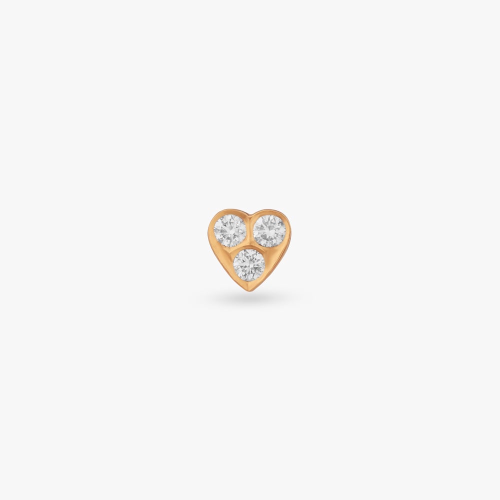 Tiny Love Diamond Nose Pin,,hi-res image number null