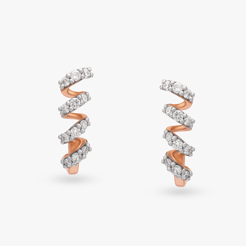 Stylish Spiral Diamond Necklace Set,,hi-res image number null