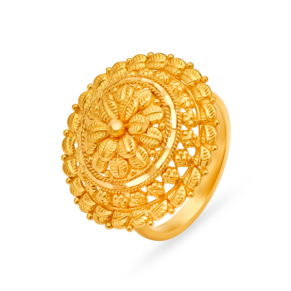 Magnificent Floral Gold Ring,,hi-res image number null