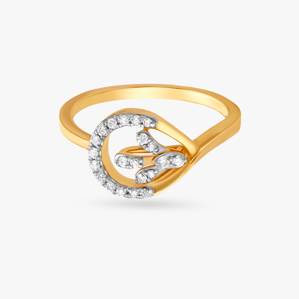 Traditional Crossover Diamond Ring,,hi-res image number null