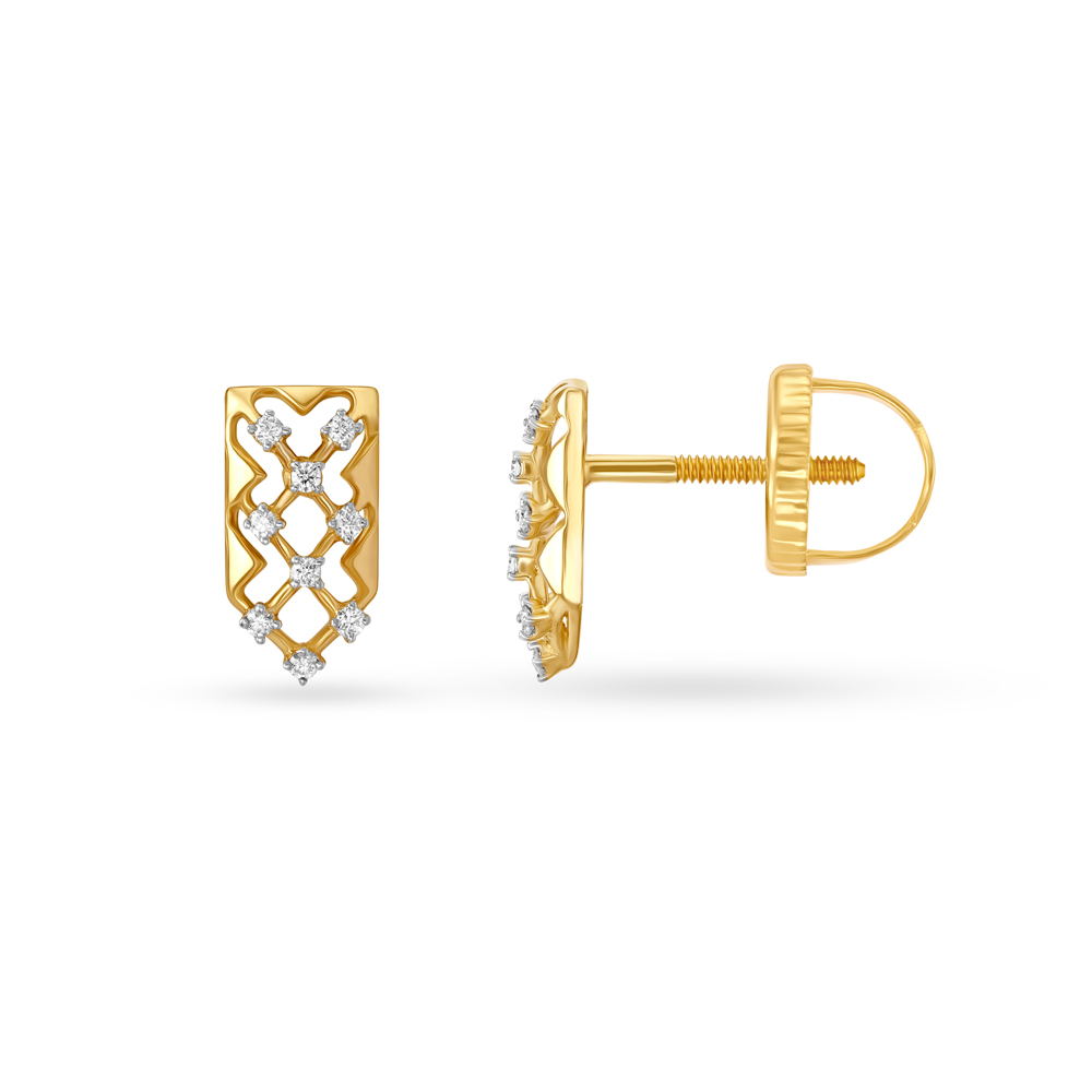 Aesthetic diamond Stud Earrings,,hi-res image number null
