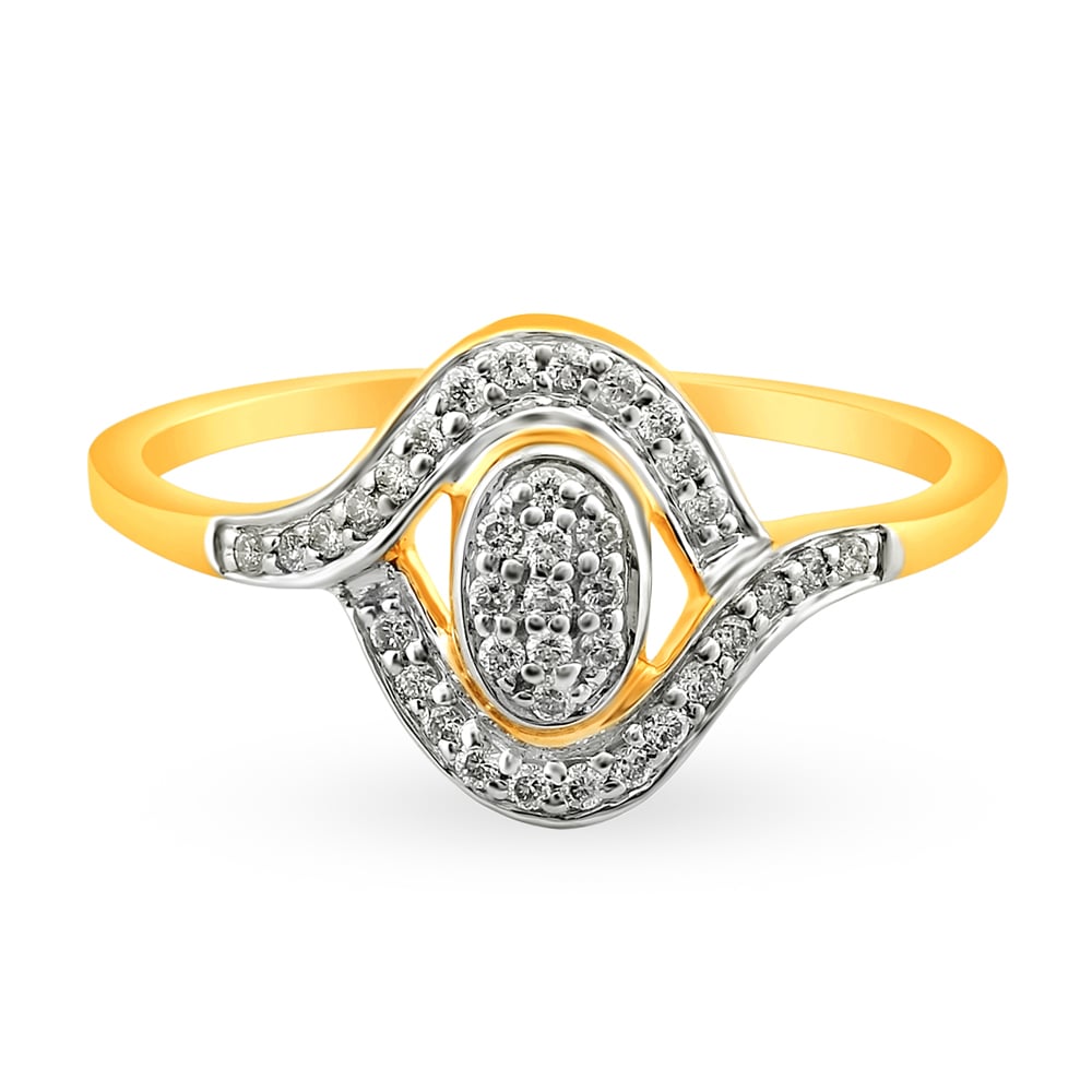 Stunning Gold and Diamond FInger Ring,,hi-res image number null