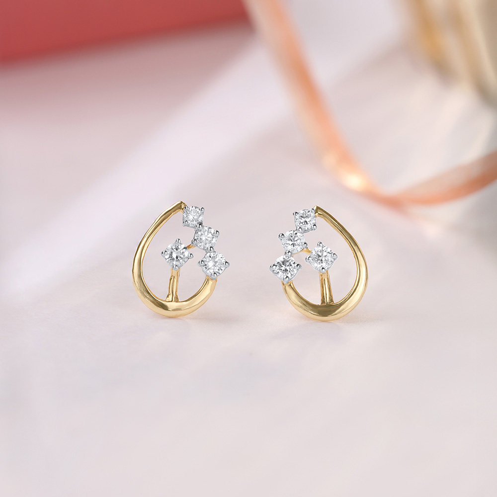 Gleaming Teardrop Diamond Earrings,,hi-res image number null