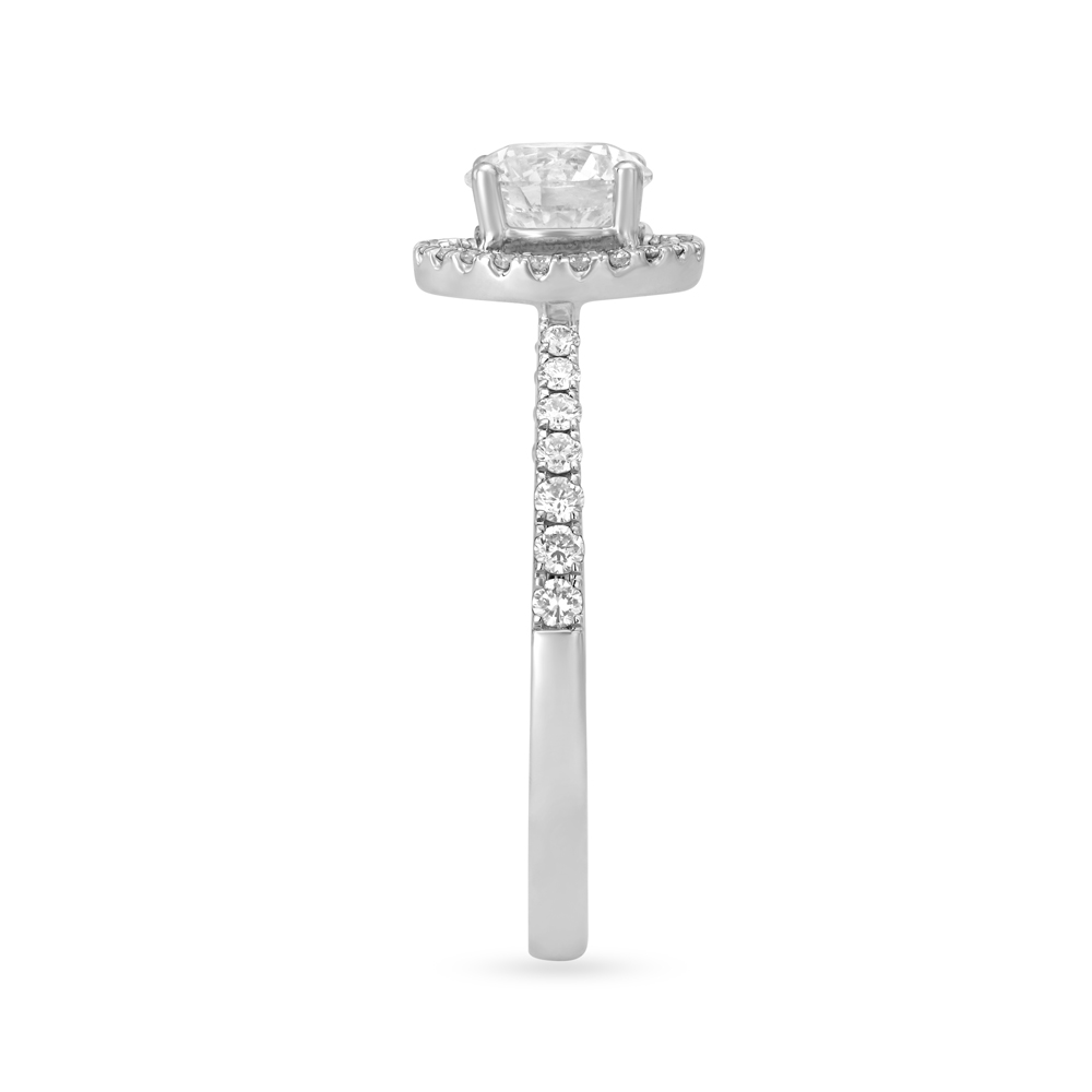 Dazzling Solitaire Look White Gold and Diamond Ring,,hi-res image number null