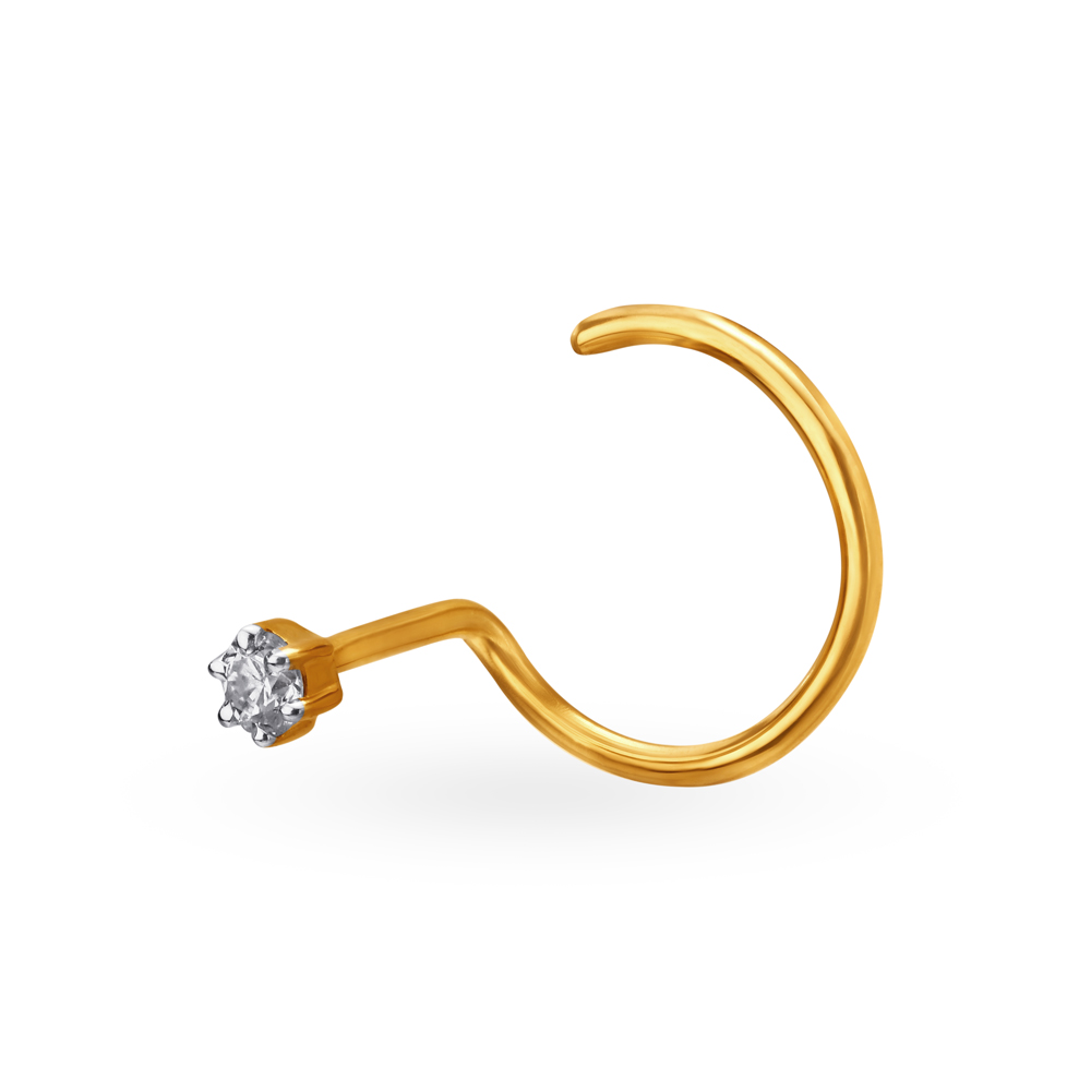 Precious Prong-Set Diamond Nose Pin,,hi-res image number null