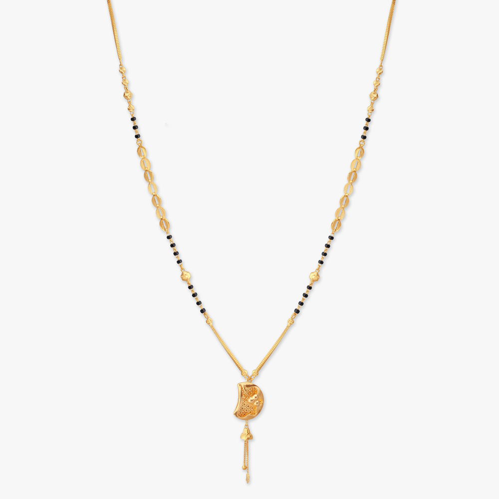 Crescent Bloom Gold Mangalsutra,,hi-res image number null