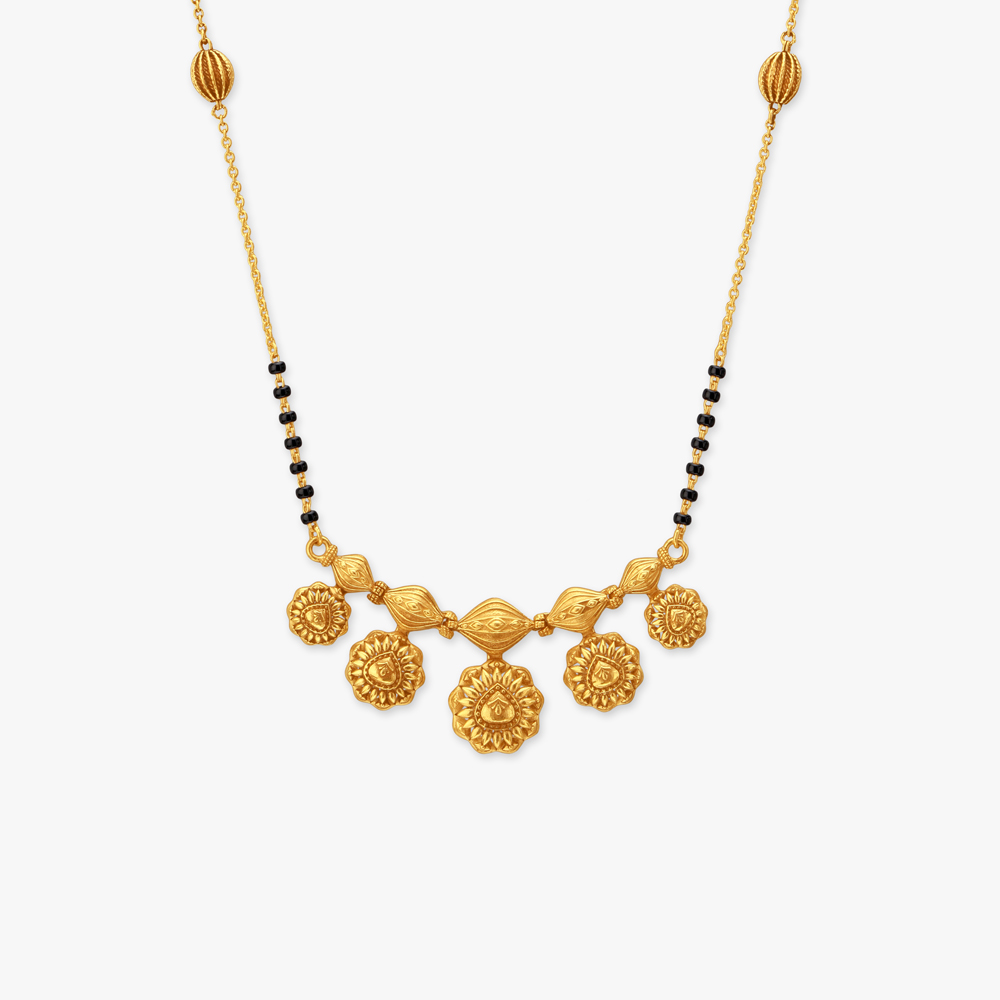 Floral Glory Gold Mangalsutra,,hi-res image number null
