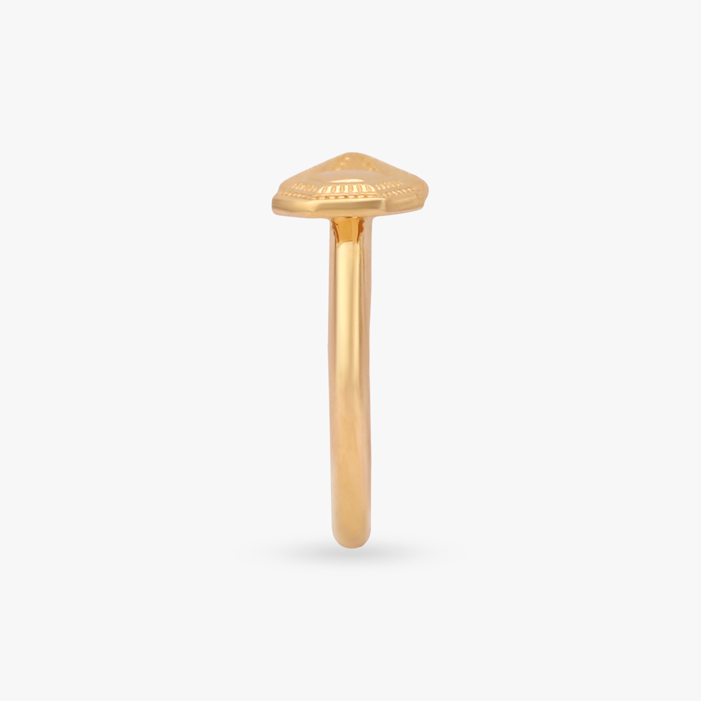 Geometric Edge Gold Ring,,hi-res image number null