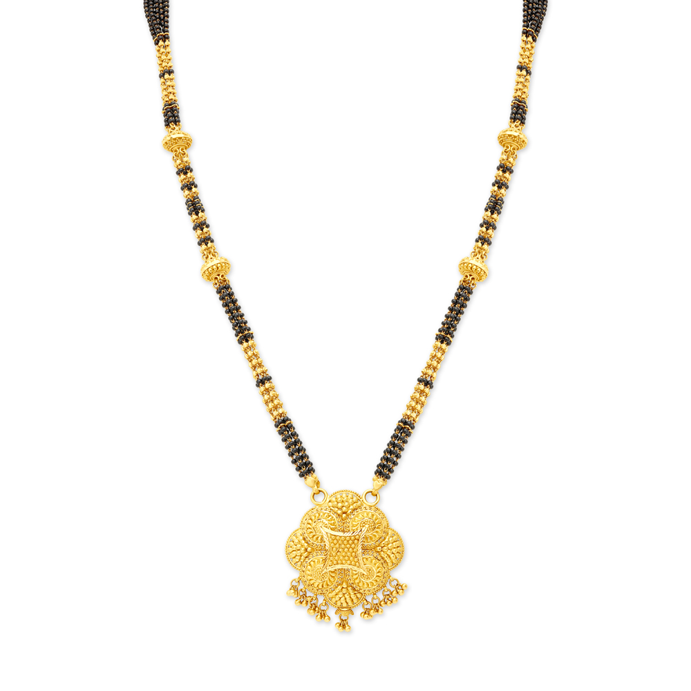 Elaborate Floral Mangalsutra,,hi-res image number null