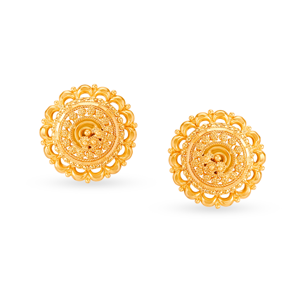 Grand Floral Stud Earrings,,hi-res image number null