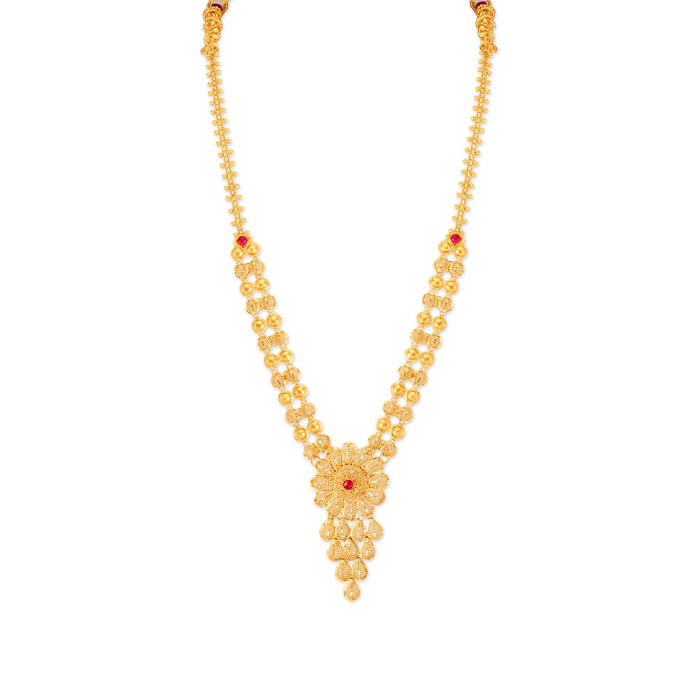 Breathtaking Gold Stamp Filigree Necklace Set,,hi-res image number null