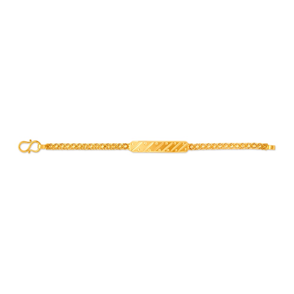 Adorable Yellow Gold Star Charm Bracelet