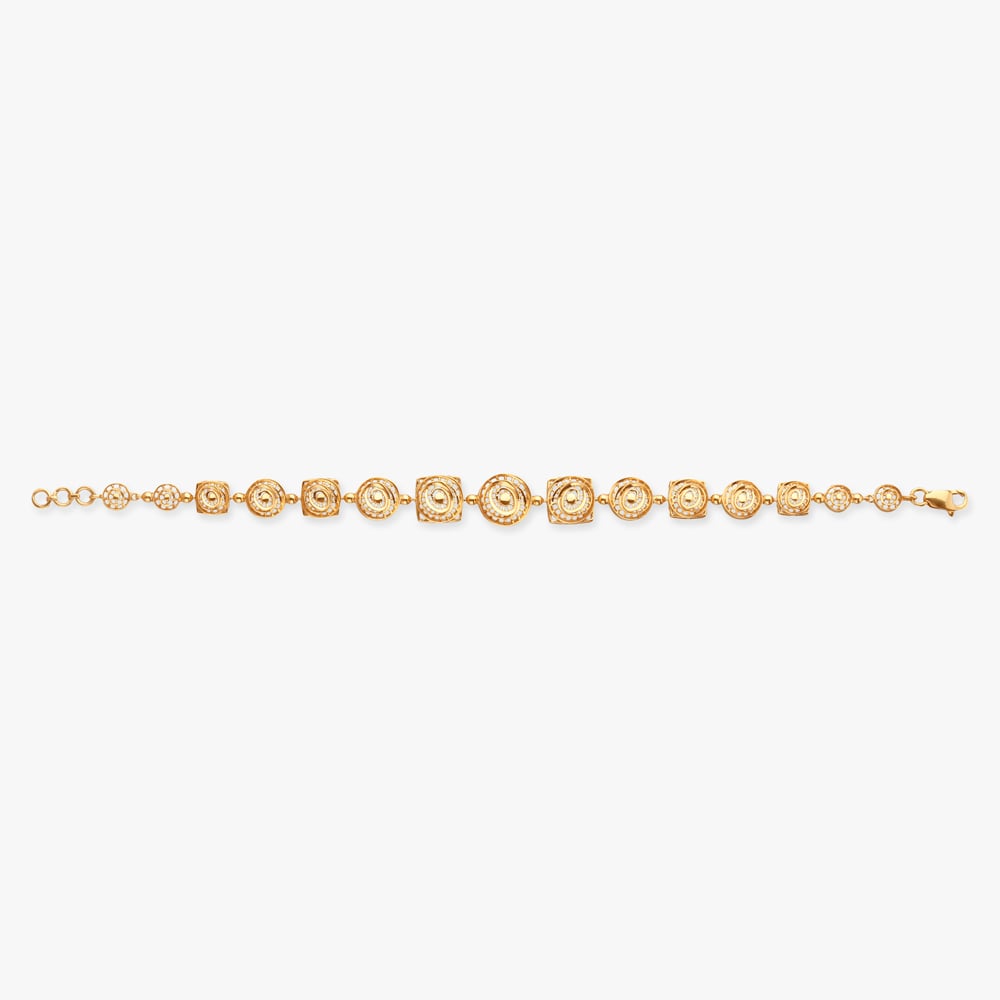 Ornate Medallion Gold Bracelet,,hi-res image number null
