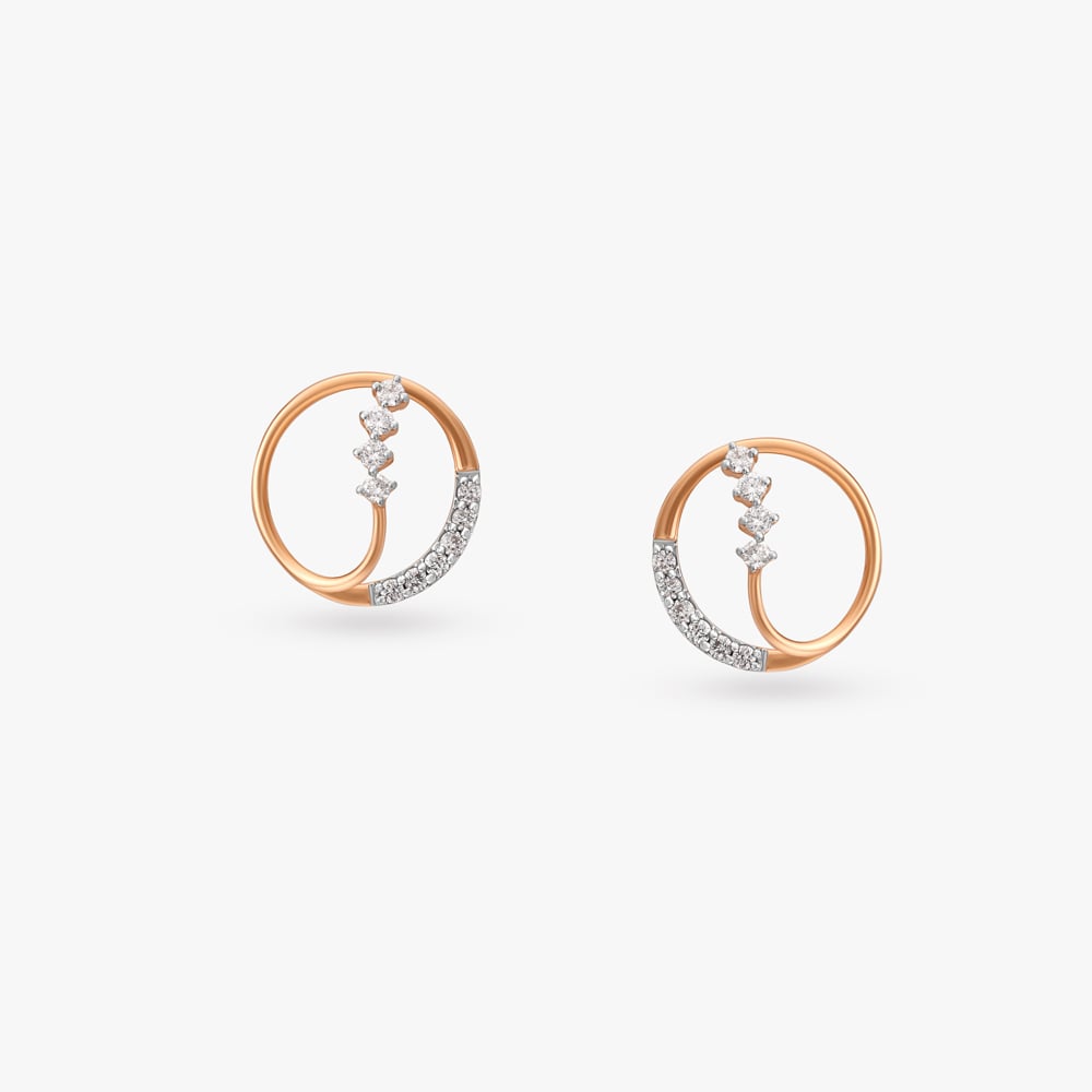 Diamond Rose Solid Gold Earring, Flat Earring Backs, Nap Earrings, Gold  Sleeper Earrings, Solid 14K Yellow Gold, 14K White Gold - 5mm 6.5mm 8mm –  Valensole Jewelry