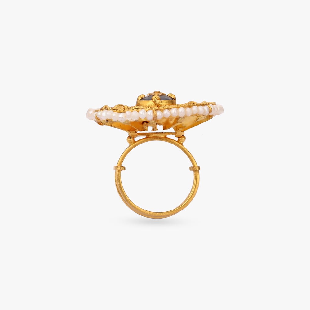 Pearl Border Sunburst Ring,,hi-res image number null