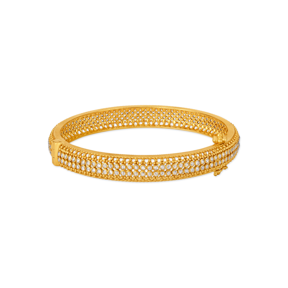 

Traditional Rawa Work Gold Bangle