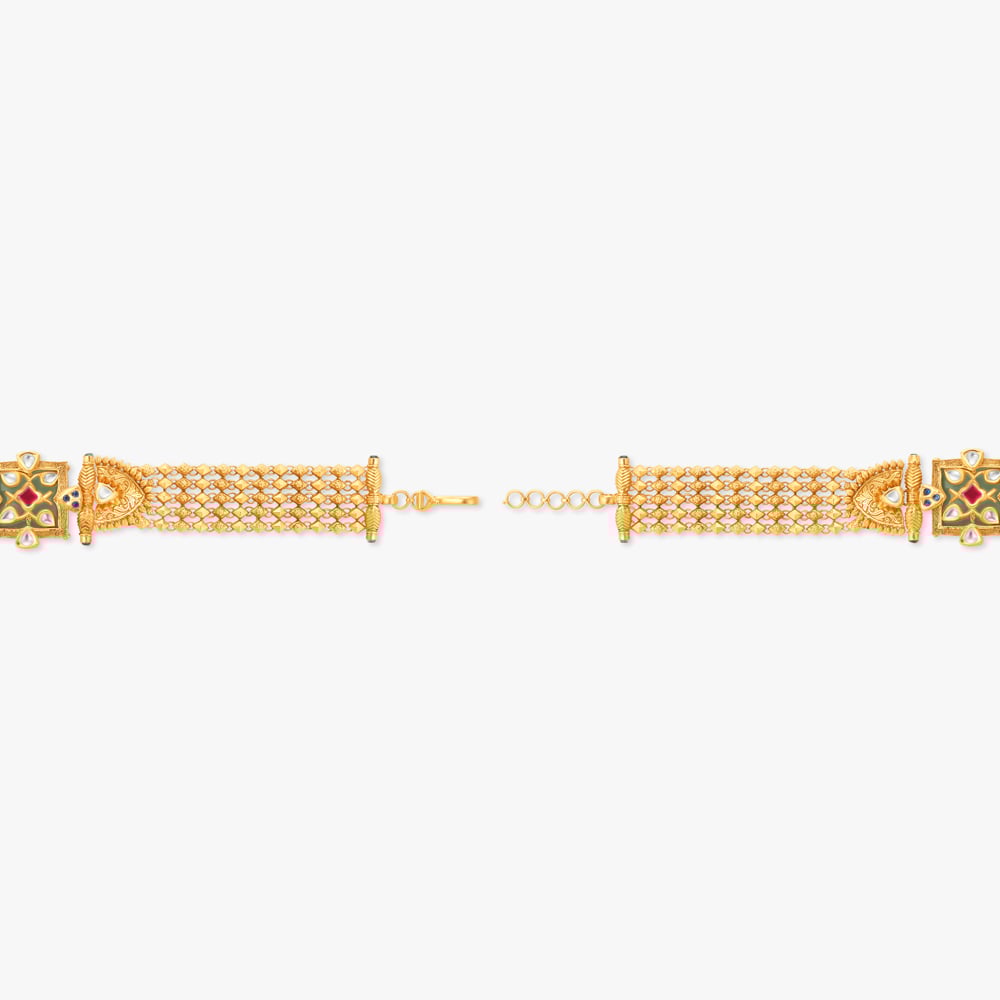 Bedazzling Kundan Inlay Work Bracelet,,hi-res image number null