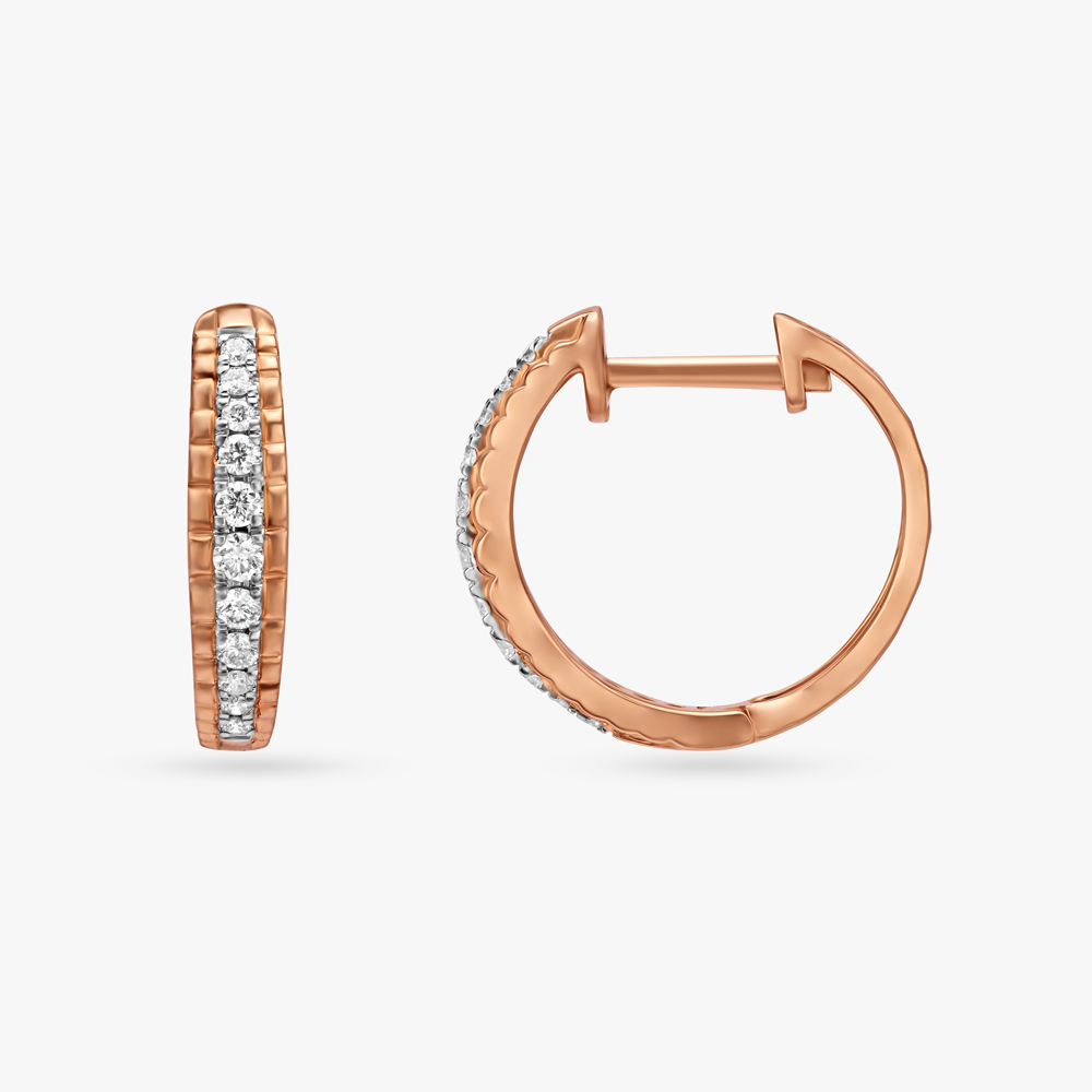 Graceful Diamond Hoop Earrings,,hi-res image number null