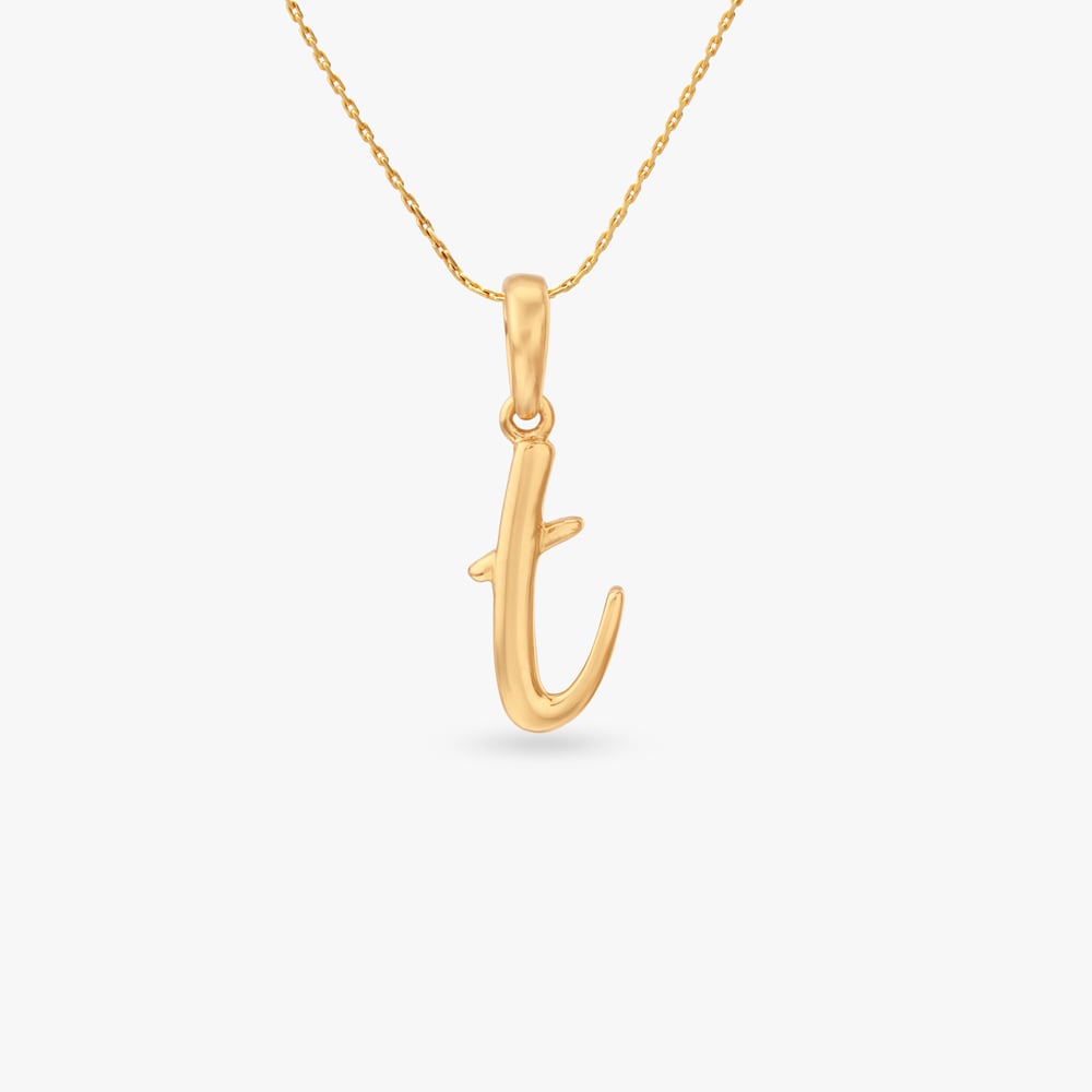 

Signature T Gold Pendant