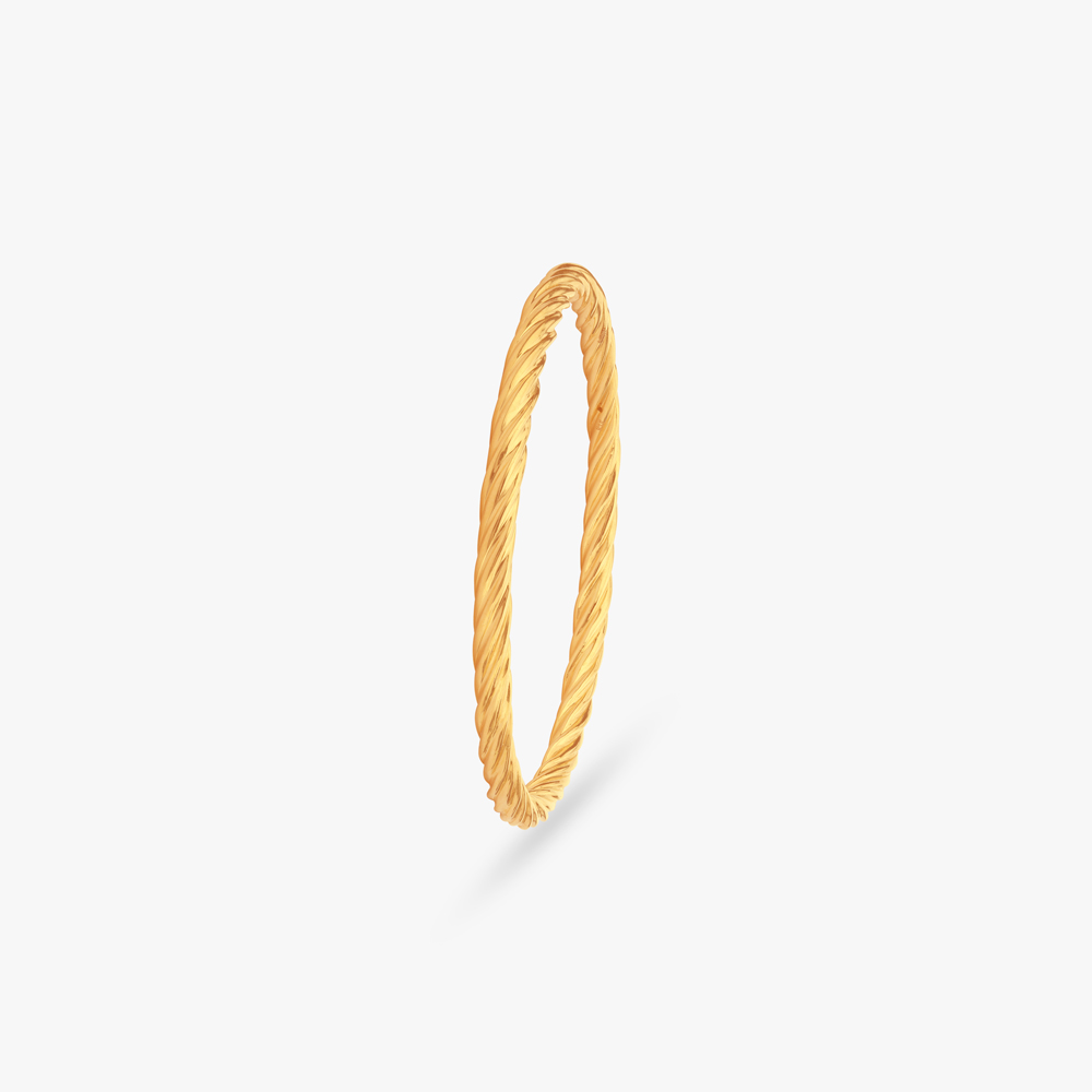 Lustrous Swirl Gold Bangle,,hi-res image number null