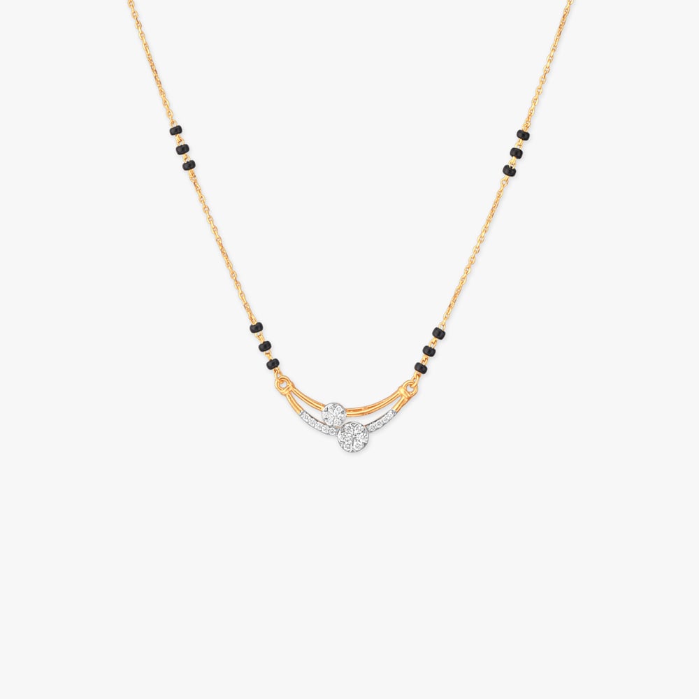 Moonlit Arc Diamond Mangalsutra,,hi-res image number null