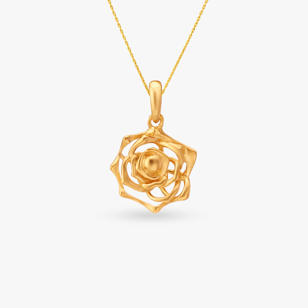 Floral Gold Pendant,,hi-res image number null