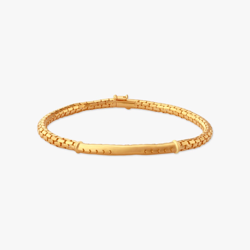 Regal Weave Gold Bracelet for Men,,hi-res image number null