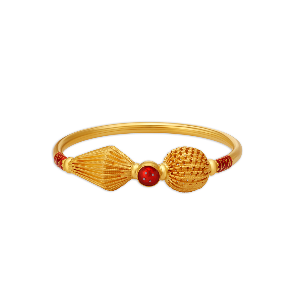 Stunning Unique Design Gold Bangle for Kids,,hi-res image number null