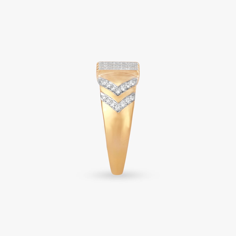 Chevron Edge Diamond Ring for Men,,hi-res image number null