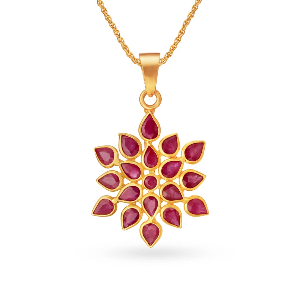 Real Ruby Pendant Necklace- July Birthstone Necklace – Artiby.com