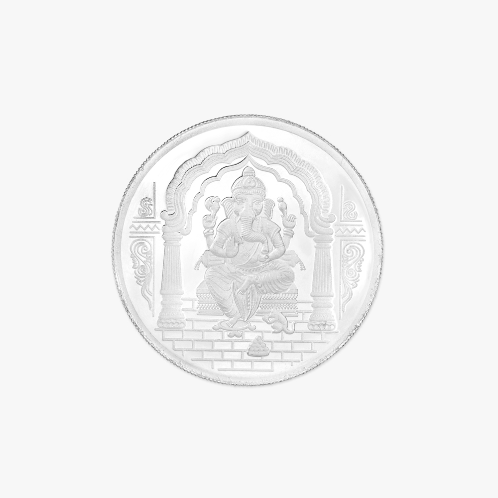 100 Grams Lord Ganesha Silver Coin,,hi-res image number null