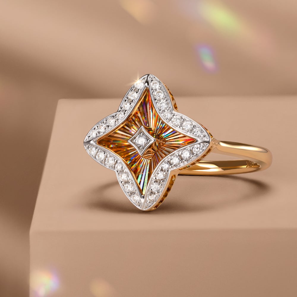 Aurora Petal Diamond Ring,,hi-res image number null