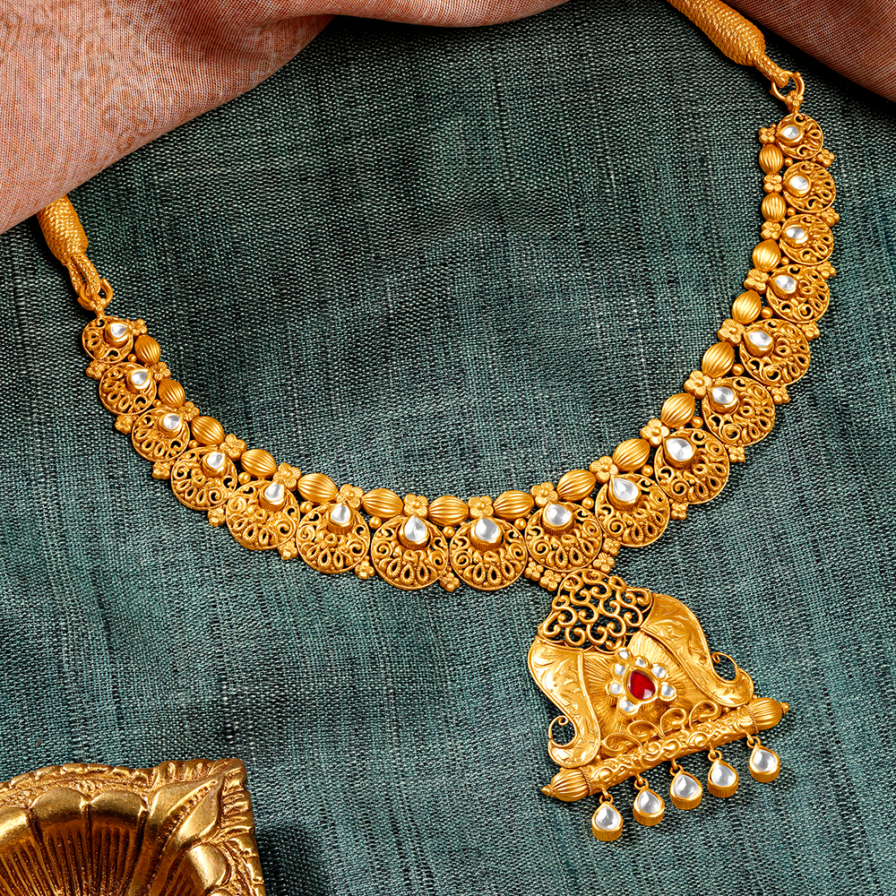 Spellbinding Floral Jaisalmeri Necklace,,hi-res image number null