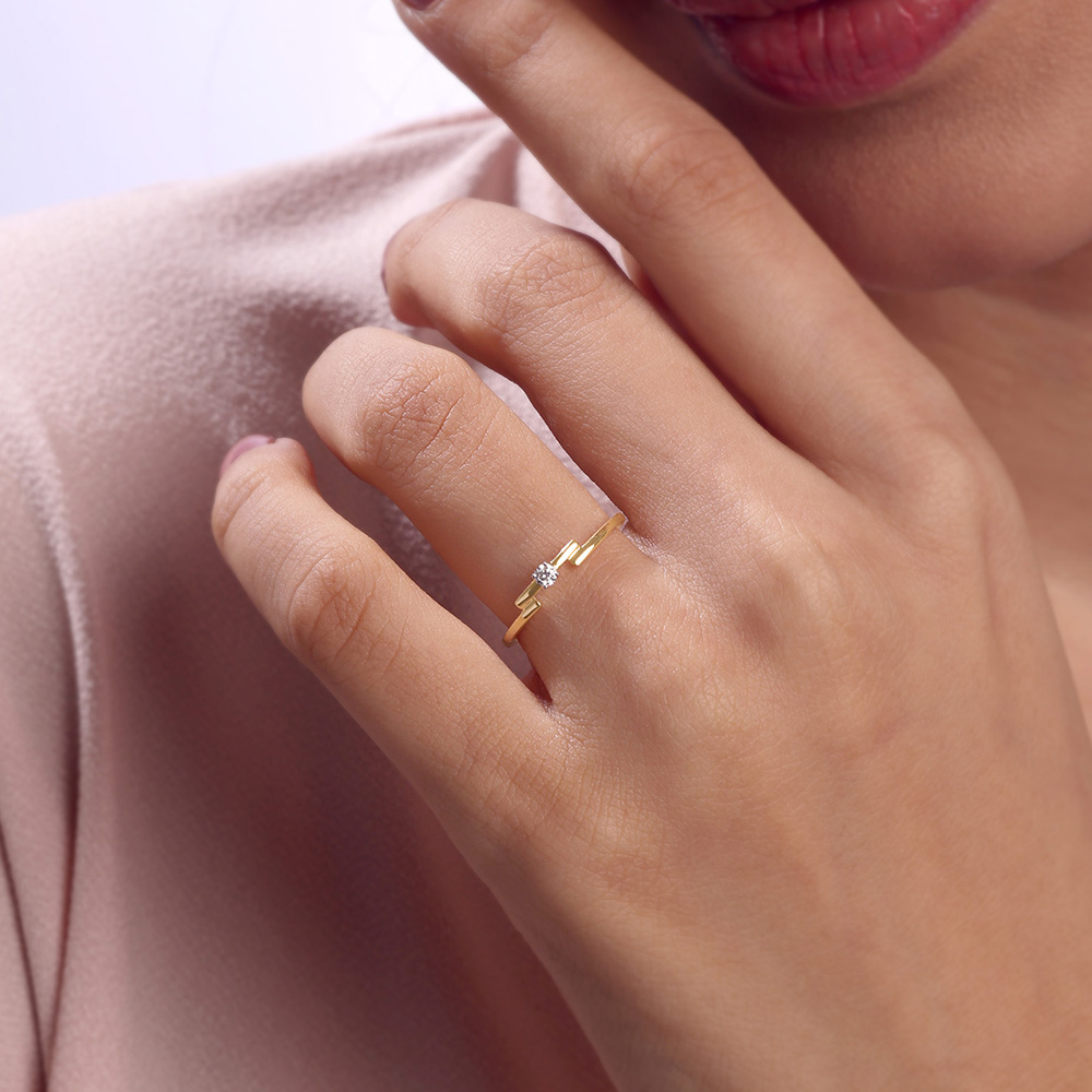 Linear Spark Diamond Ring,,hi-res image number null