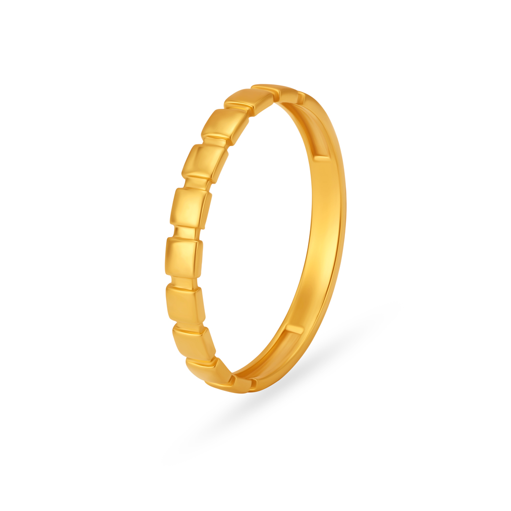 22KT Yellow Gold Modern Square Ring