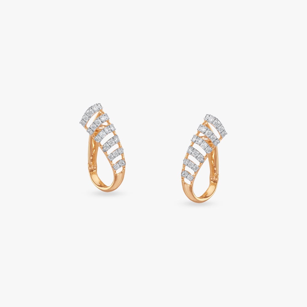 

Sparkling Path Diamond Hoop Earrings