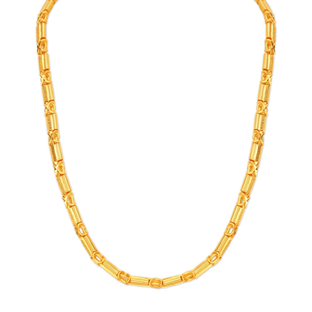 Textured Gold Chain for Men,,hi-res image number null