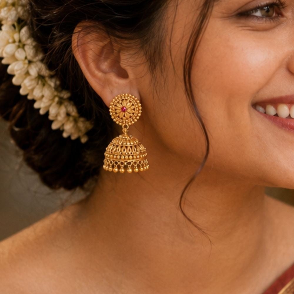 Traditional Gotak Jhumka Earrings,,hi-res image number null