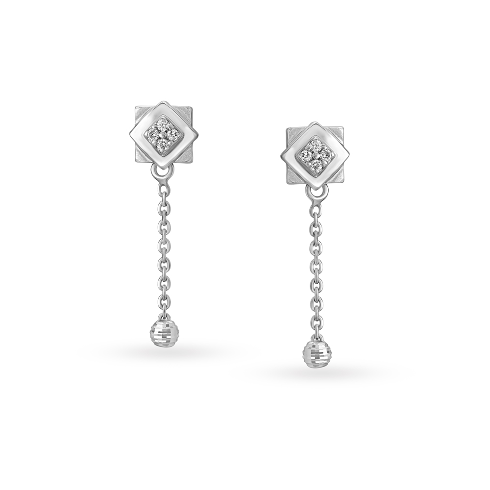 Platinum on sale earrings tanishq