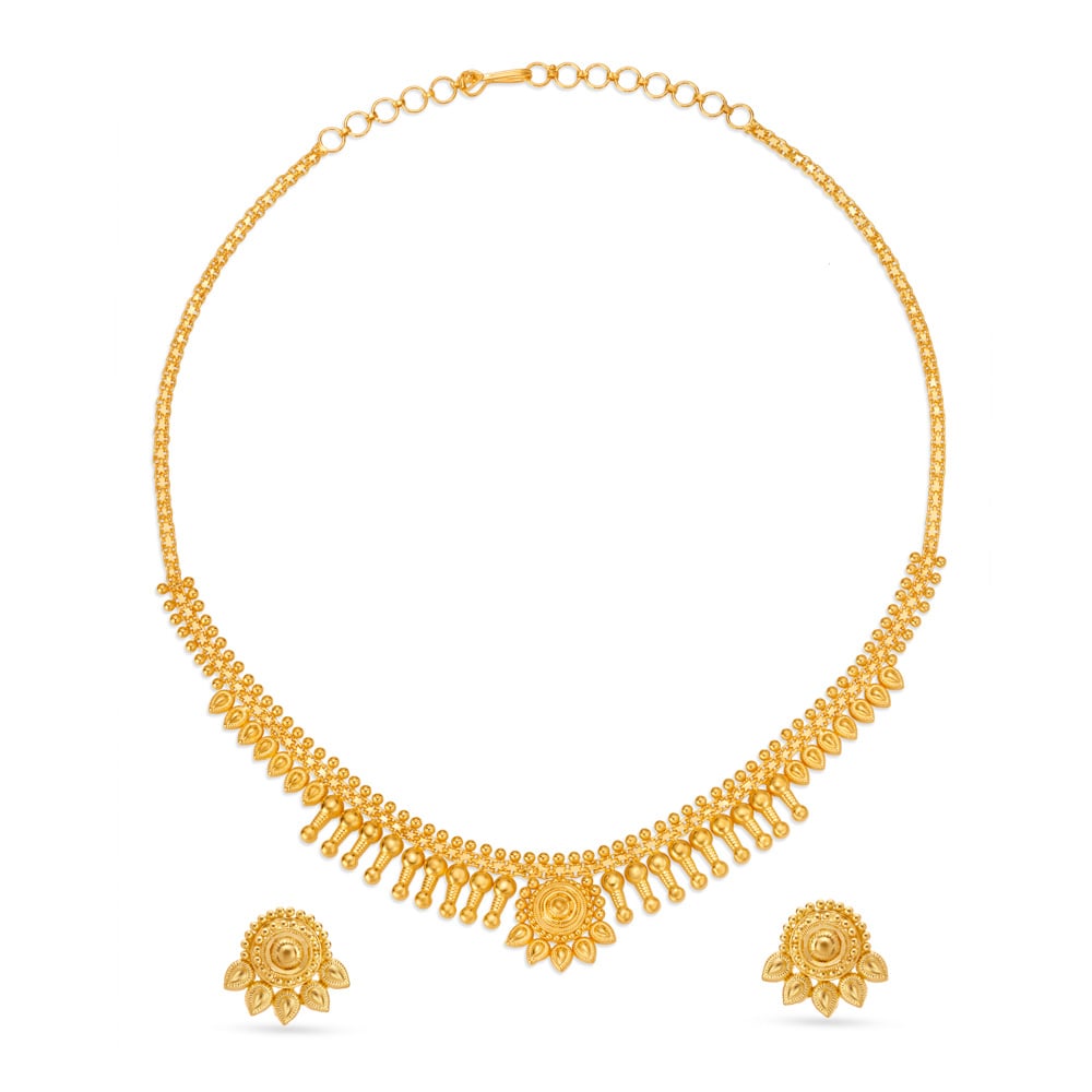 Elegant Gold Necklace Set,,hi-res image number null