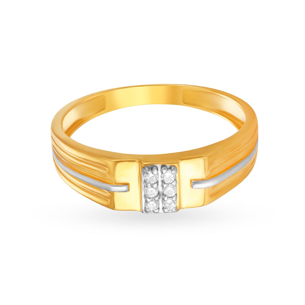 Classic Men's Gold Finger Ring,,hi-res image number null