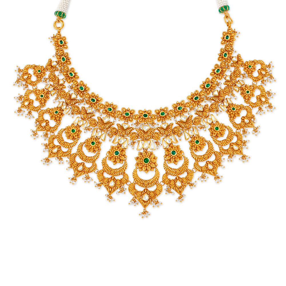 Ornate Gold Necklace Set for the Indian Bride,,hi-res image number null
