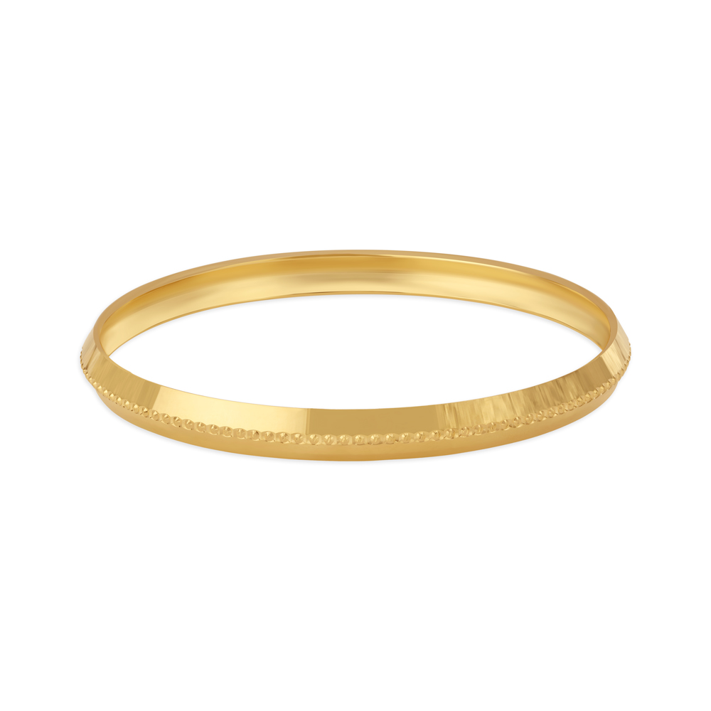 Sleek Ridged Gold Kada for men,,hi-res image number null