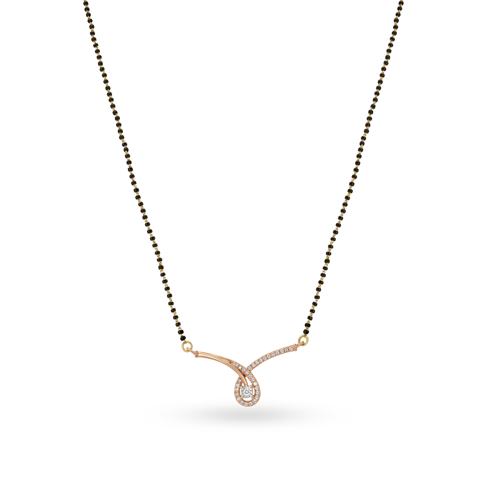 Sublime Teardrop Diamond Mangalsutra,,hi-res image number null