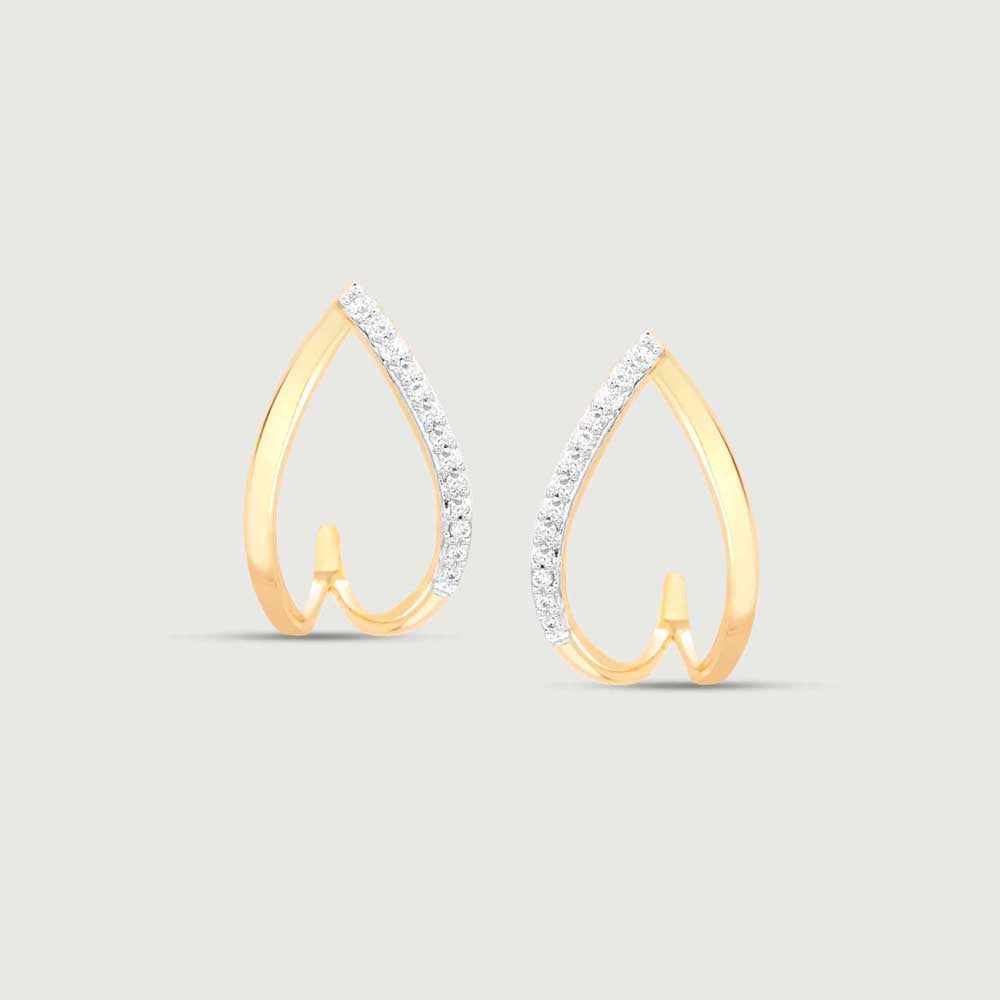 Flirty Swirl Diamond Hoop Earrings,,hi-res image number null