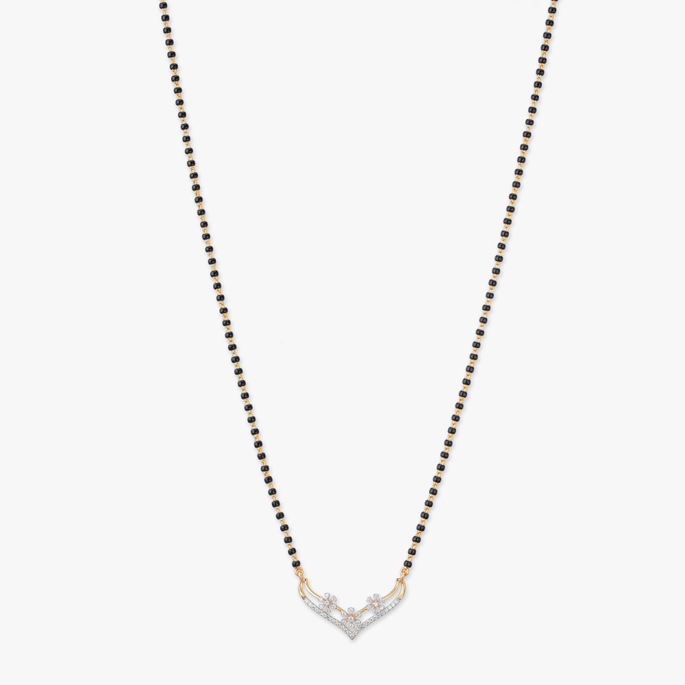 Delicate Flower Diamond Mangalsutra,,hi-res image number null